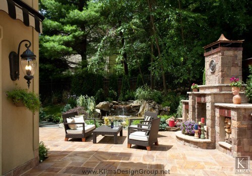 an outdoor living room