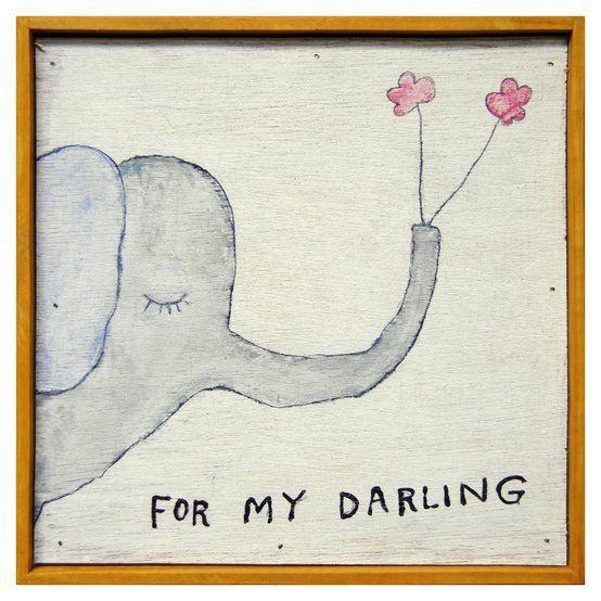 Sugarboo Designs Little Print for My Darling a frame with elephant drawing