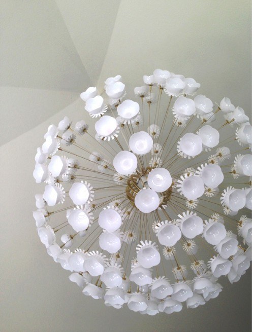 lighting with white and gold details
