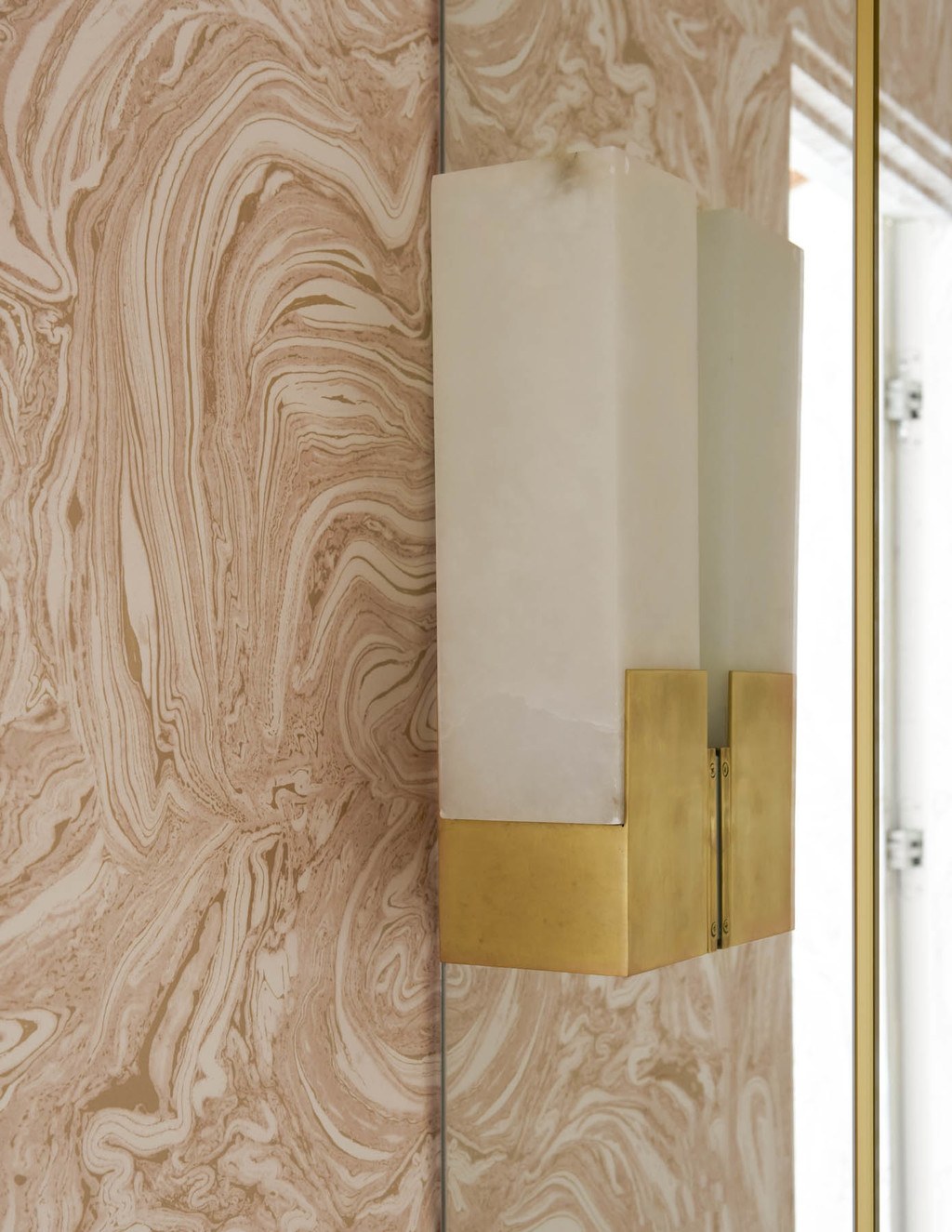 marbled pastel bathroom colors with marbelised walls and black bathroom vanity