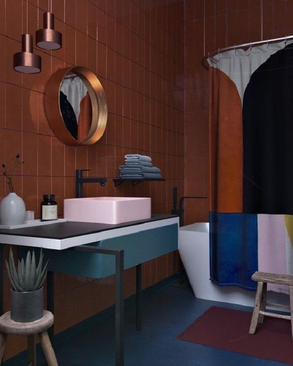 colorful bathroom design