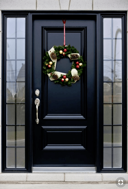 black front door