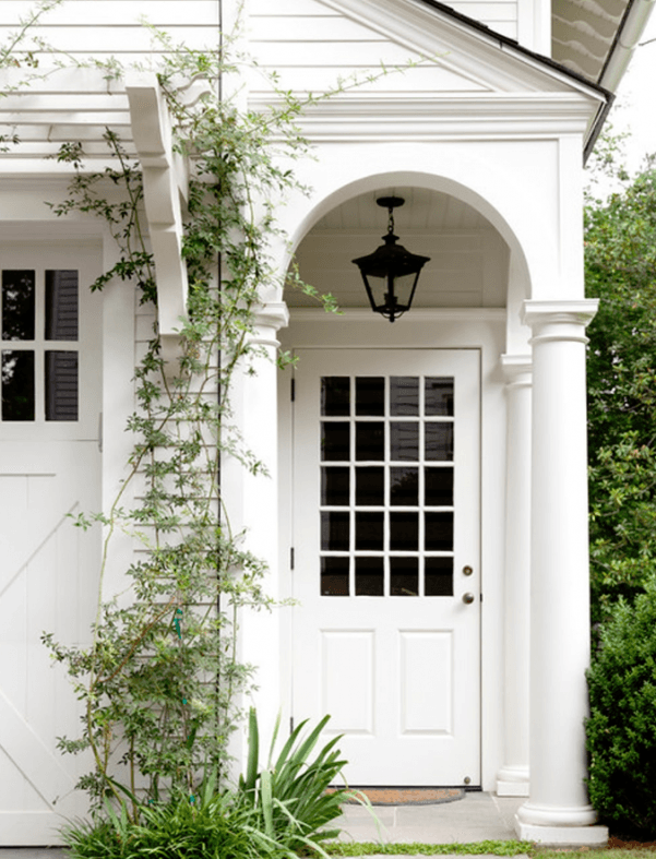 white front door